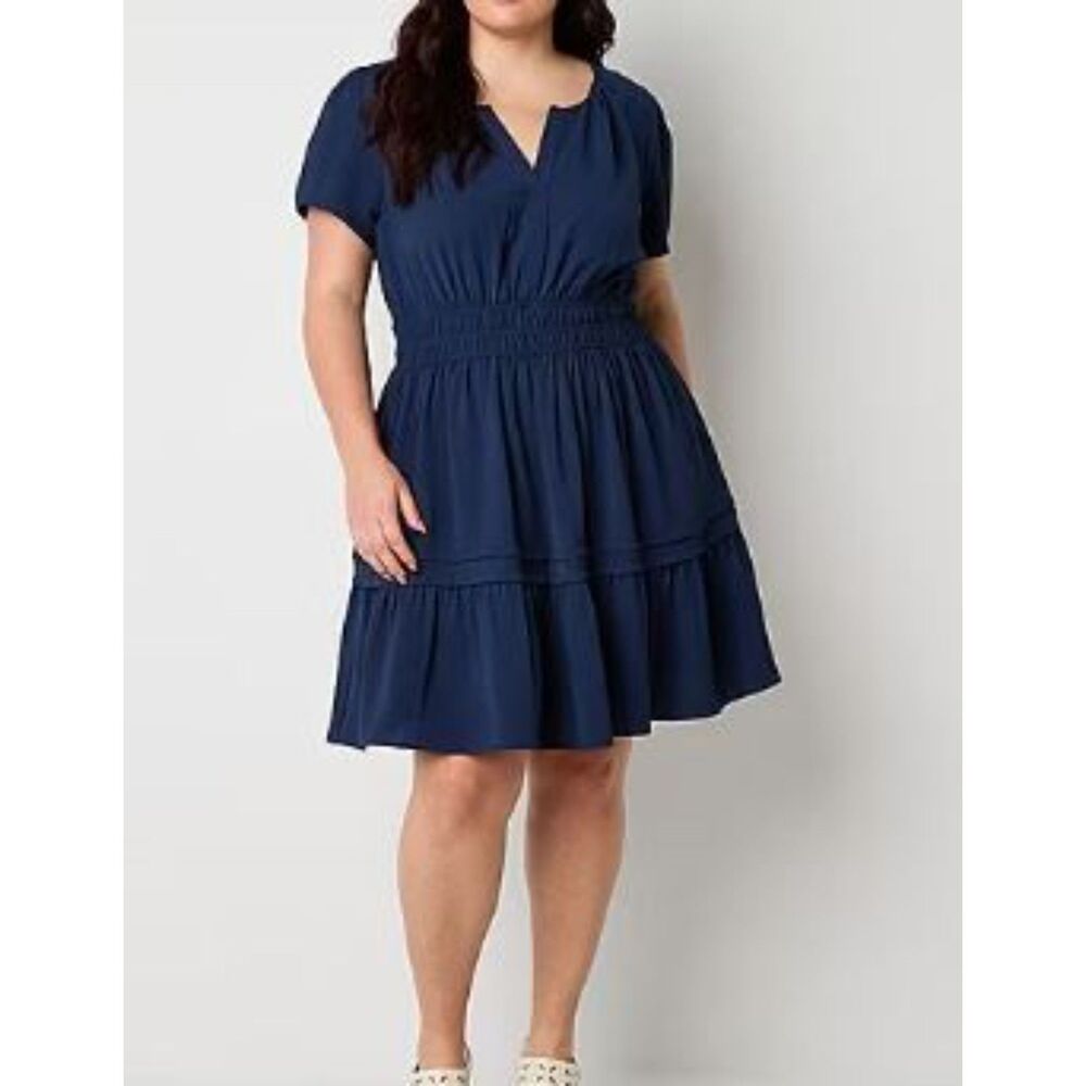 V NECK MINI DRESS, PS, 19E-141D010